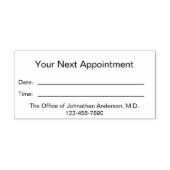 Simple Doctor's Kantoor Uw volgende afspraak Zelfinktende Stempel (Design)