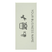 Simple Dog grooming service price list  Reclamekaart (Achterkant)