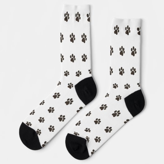 Simple Dog Paw Print Pattern Crew Socks  Sokken (Links)