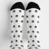 Simple Dog Paw Print Pattern Crew Socks  Sokken (Top)