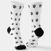 Simple Dog Paw Print Pattern Crew Socks  Sokken (Gebogen)