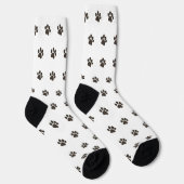 Simple Dog Paw Print Pattern Crew Socks  Sokken (Rechts)