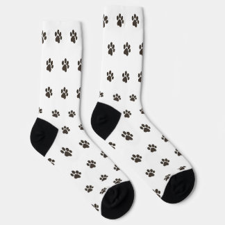 Simple Dog Paw Print Pattern Crew Socks  Sokken