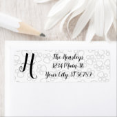 Simple Dog Paws Monogram Return Address Labels (Insitu)