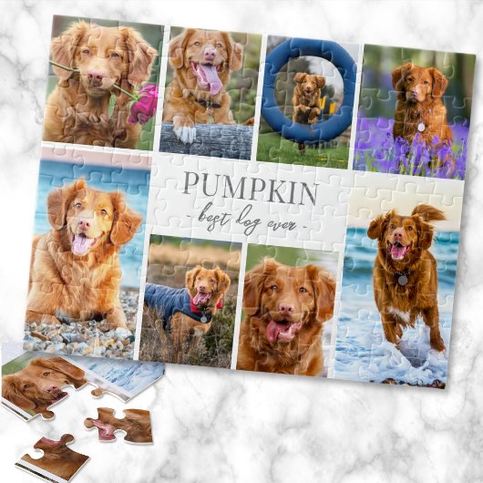 Simple Dog Pet Photo Collage Legpuzzel