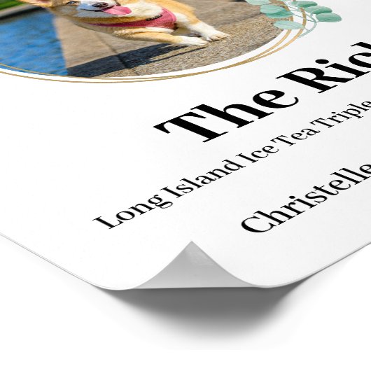 Simple Dog signature drink bruiloft Poster