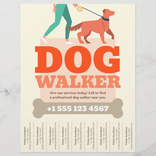 Simple Dog Walker Flyer (Voorkant)