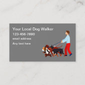 Simple Dog Walker Service Modern Visitekaartje (Voorkant)