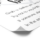 Simple Dont Say Baby | Black Script Shower Game Poster (Hoek)