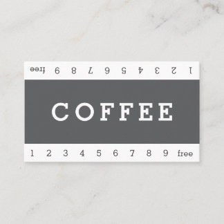 Simple Double Horizon Loyalty Coffee Punch-Card
