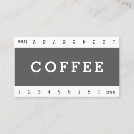 Simple Double Horizon Loyalty Coffee Punch-Card (Voorkant)