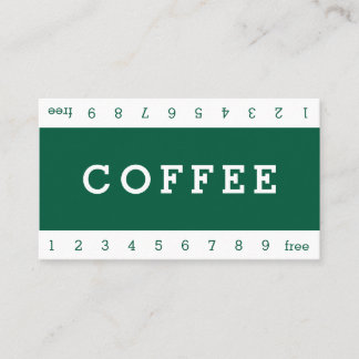 Simple Double Horizon Loyalty Coffee Punch-Card