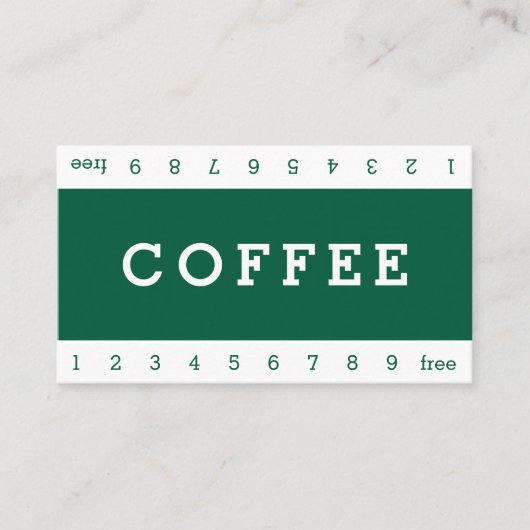 Simple Double Horizon Loyalty Coffee Punch-Card (Voorkant)