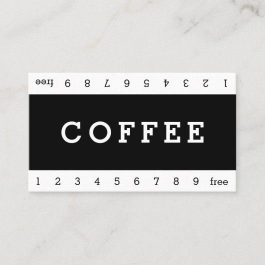Simple Double Horizon Loyalty Coffee Punch-Card (Voorkant)
