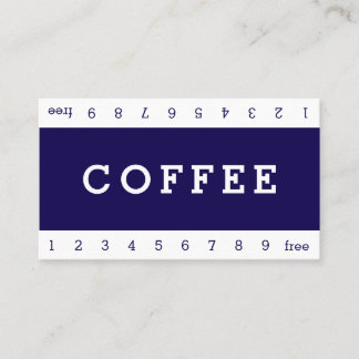 Simple Double Horizon Loyalty Coffee Punch-Card