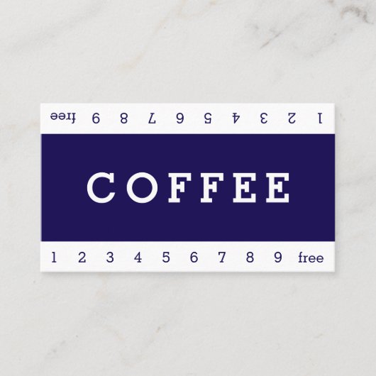 Simple Double Horizon Loyalty Coffee Punch-Card (Voorkant)