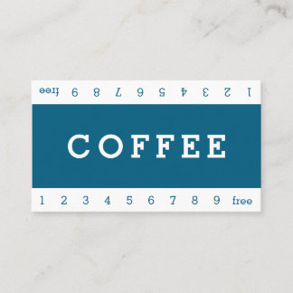 Simple Double Horizon Loyalty Coffee Punch-Card