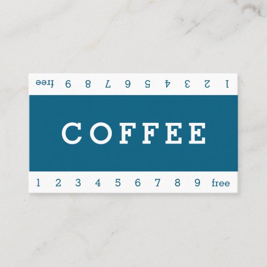 Simple Double Horizon Loyalty Coffee Punch-Card (Voorkant)