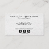 Simple Doula Midechtgenote Birth Coach Zwangerscha Visitekaartje (Achterkant)