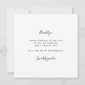 Simple Dress Bridesmaid-Kaart (Achterkant)