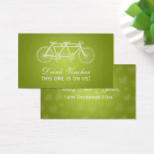Simple Drink Voucher Tandem Bike Lime Green Visitekaartjes (Bureau)