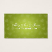 Simple Drink Voucher Tandem Bike Lime Green Visitekaartjes (Achterkant)