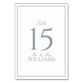 Simple Dusty Blue Elegant Calligraphy Wedding Kaart (Voorkant)