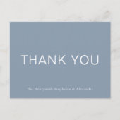 Simple Dusty Blue Hartelijk dank Briefkaart (Voorkant)