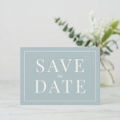 Simple Dusty Blue Save the Date Kaart (Staand voorkant)