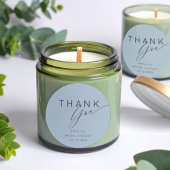 Simple Dusty Blue Thank You Bridal Shower  Ronde Sticker