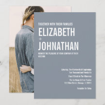 Simple Dusty Blue Typography Weddenfoto