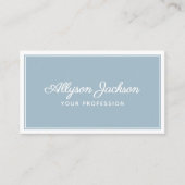 Simple Dusty Blue Visitekaartje (Voorkant)