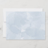 Simple Dusty Blue Waterverf bruiloft Kaart (Achterkant)