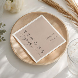 Simple Dusty Peach Bridal Shower Servet