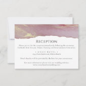 Simple Dusty Pink Wedding Information Kaart (Voorkant)