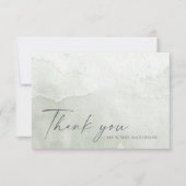 Simple Dusty Sage-Waterverf Bedankkaart (Voorkant)