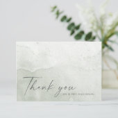 Simple Dusty Sage-Waterverf Bedankkaart (Staand voorkant)