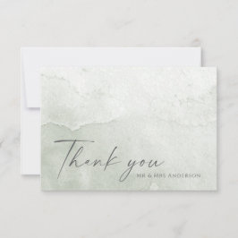 Simple Dusty Sage-Waterverf Bedankkaart