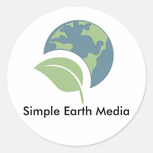 Simple Earth Media Logo Sticker (Voorkant)