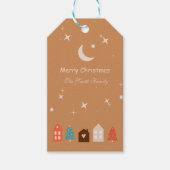 Simple Earth Tone Merry Christmas Gift Label Cadeaulabel (Voorkant)