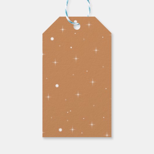 Simple Earth Tone Merry Christmas Gift Label Cadeaulabel (Achterkant)