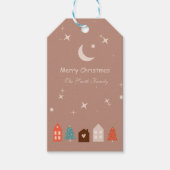 Simple Earth Tone Merry Christmas Gift Label Cadeaulabel (Voorkant)