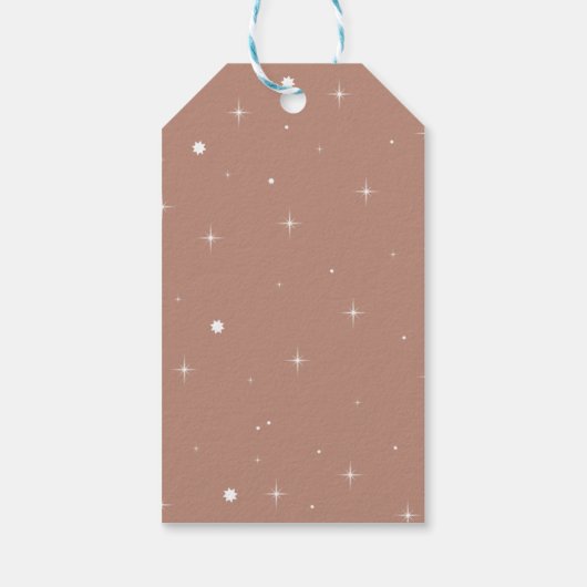 Simple Earth Tone Merry Christmas Gift Label Cadeaulabel (Achterkant)