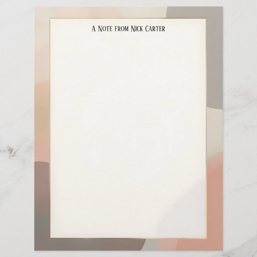 Simple Earth Tones Stationery Paper Briefhoofd (Voorkant)