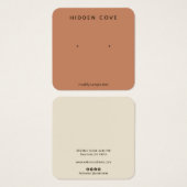 Simple Earthy Terracotta die juwelen verdient Vierkante Visitekaartjes (Voorkant /achterkant)