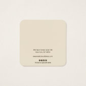 Simple Earthy Terracotta die juwelen verdient Vierkante Visitekaartjes (Achterkant)