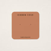 Simple Earthy Terracotta die juwelen verdient Vierkante Visitekaartjes (Voorkant)