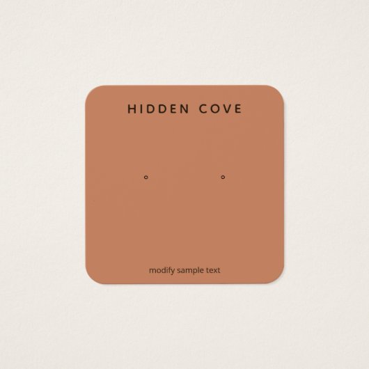 Simple Earthy Terracotta die juwelen verdient Vierkante Visitekaartjes (Voorkant)