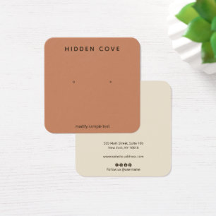 Simple Earthy Terracotta die juwelen verdient Vierkante Visitekaartjes