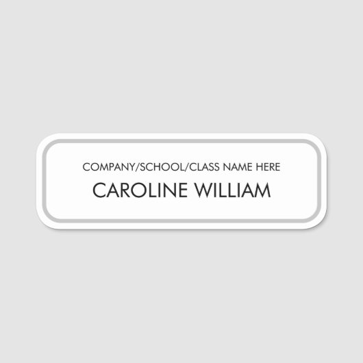 Simple Editable Custom Text Naamplaatje (Voorkant)